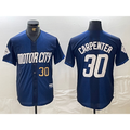 Detroit Tigers #30 Kerry Carpenter Number 2024 Navy JEROMEN City Connect Cool Base Limited Stitched Jersey 2
