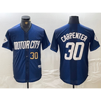 Detroit Tigers #30 Kerry Carpenter Number 2024 Navy JEROMEN City Connect Cool Base Limited Stitched Jersey 2