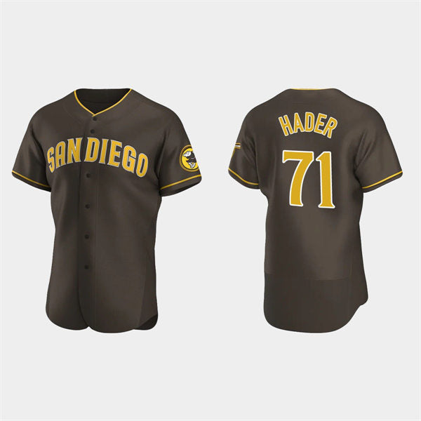 San Diego Padres #71 Josh Hader Brown JEROMEN Road Player FlexBase Jersey