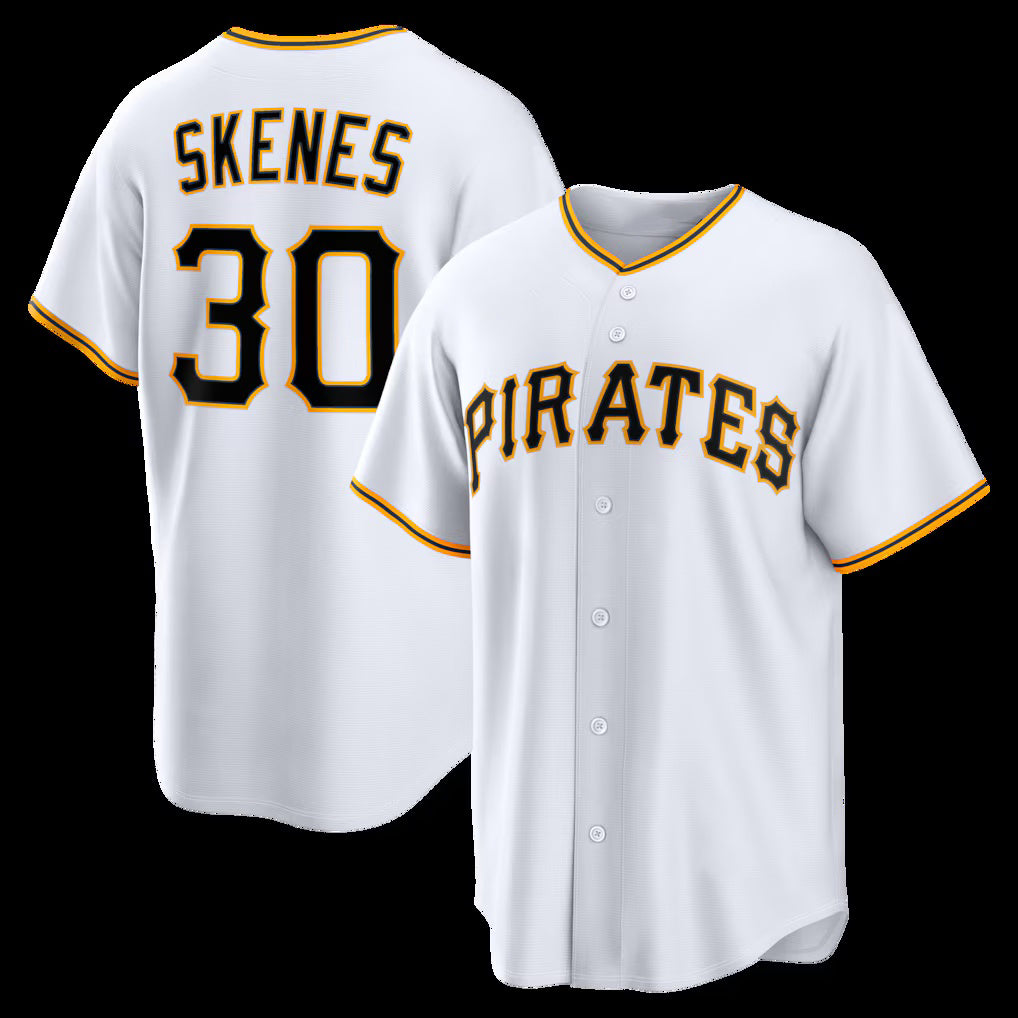 Pittsburgh Pirates #30 Paul Skenes White JEROMEN Home Replica Jersey