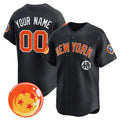 Custom New York Yankees x Dragon Ball Navy JEROMEN Vapor Premier Limited Jersey - All Stitched