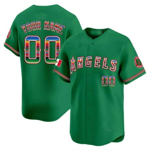 Custom Los Angeles Angels Mexico Vapor Premier Limited Jersey ¨C Green JEROMEN