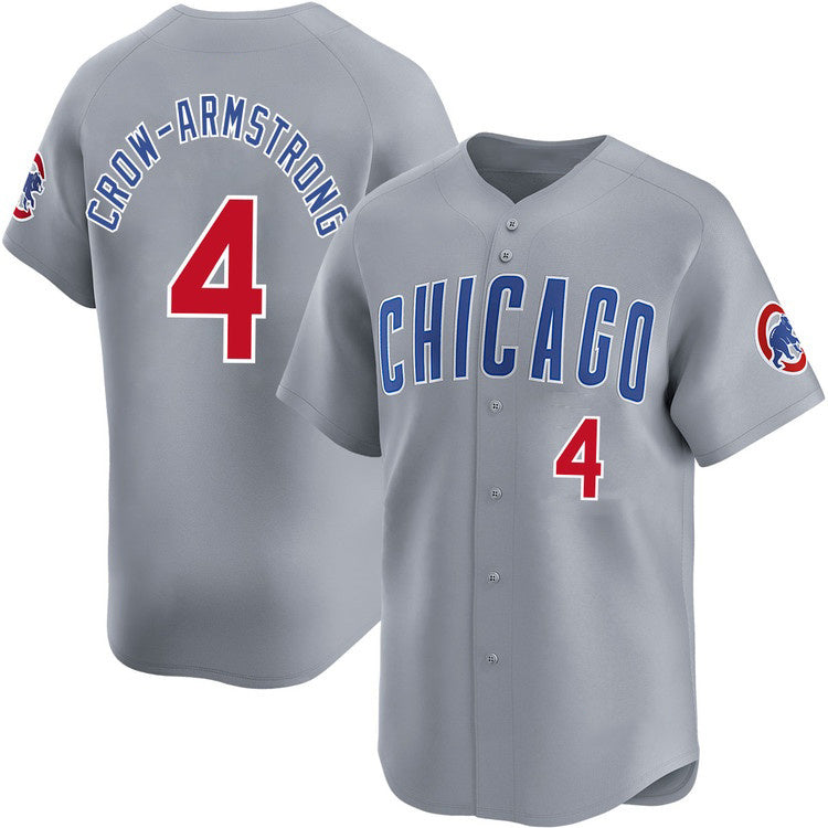 Chicago Cubs #4 Pete Crow-Armstrong Gray JEROMEN Limited Stitched Jersey