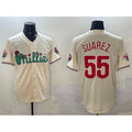 Philadelphia Phillies #55 Ranger Su¨¢rez Cream JEROMEN Phanatic Limited Stitched Jersey