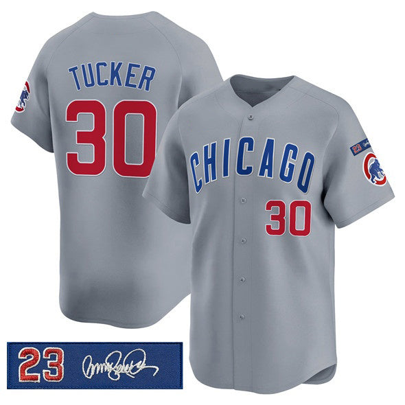 Chicago Cubs #30 Kyle Tucker Gray JEROMEN 'Ryne Sandberg Tribute' Vapor Limited V3 Stitched Jersey