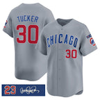 Chicago Cubs #30 Kyle Tucker Gray JEROMEN 'Ryne Sandberg Tribute' Vapor Limited V3 Stitched Jersey