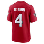A.Falcons #4 Jahan Dotson Red JEROMEN Team Game Jersey