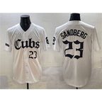 Chicago Cubs #23 Ryne Sandberg White JEROMEN 'Gothic North Side Edition' Vapor Premier Limited Stitched Jersey