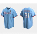 Texas Rangers #31 Max Scherzer Blue JEROMEN 2023 World Series Stitched Jersey