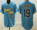 Milwaukee Brewers #19 Robin Yount Powder Blue JEROMEN Limited Jersey