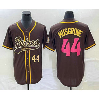 San Diego Padres #44 Joe Musgrove Number Brown JEROMEN NEW 2023 City Connect Cool Base Stitched Jersey