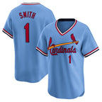 St. Louis Cardinals #1 Ozzie Smith Royal JEROMEN Throwback Cooperstown Limited Jersey