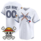 Custom Toronto Blue Jays x One Piece White JEROMEN Vapor Premier Limited Jersey - Stitched