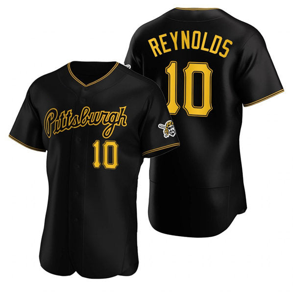Pittsburgh Pirates #10 Bryan Reynolds Black JEROMEN Alternate 2nd Pittsburgh Flex Base Jersey
