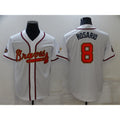 Atlanta Braves #8 Eddie Rosario 2022 White Gold JEROMEN World Series Champions Program Cool Base Stitched Jersey