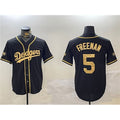 Los Angeles Dodgers #5 Freddie Freeman Black Gold JEROMEN 2024 World Series Champions Limited Stitched Jersey