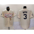 New York Yankees #3 Babe Ruth Cream JEROMEN Limited Stitched Jerseys