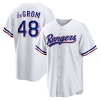Texas Rangers #48 Jacob deGrom White JEROMEN Home Replica Player Jersey