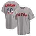 Boston Red Sox #19 Roman Anthony USA 250 Fourth of July Road Stadium Jersey - Gray JEROMEN
