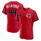Cincinnati Reds #44 Elly De La Cruz Red JEROMEN 2026 City Connect Authentic Sponsor Patch Jersey