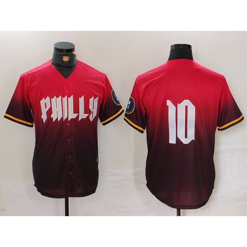 Philadelphia Phillies #10 JT Realmuto Red JEROMEN 2024 City Connect Limited Stitched Jersey 2