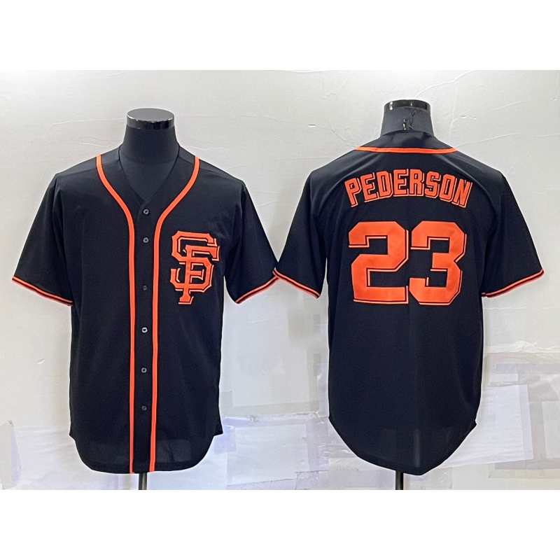 San Francisco Giants #23 Joc Pederson Black JEROMEN Alternate Jersey