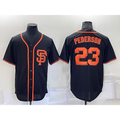 San Francisco Giants #23 Joc Pederson Black JEROMEN Alternate Jersey