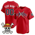 Custom New York Yankees x One Piece Red JEROMEN Vapor Premier Limited Jersey - Stitched