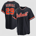 Detroit Tigers #29 Tarik Skubal Navy JEROMEN Alternate Stitched Jersey