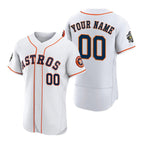 Custom Houston Astros Active Player White JEROMEN 2022 World Series Flex Base Stitched Jersey 2