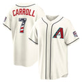 Arizona Diamondbacks #7 Corbin Carroll USA 250 Fourth of July Home Stadium Jersey - Cream JEROMEN