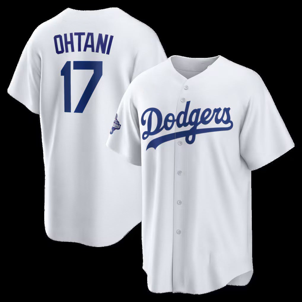 Los Angeles Dodgers #17 Shohei Ohtani White JEROMEN 2025 World Series Champions Home Replica Jersey