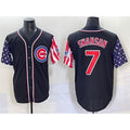 Chicago Cubs #7 Dansby Swanson Black JEROMEN 2025 Independence Day Vapor Premier Limited Stitched Jersey