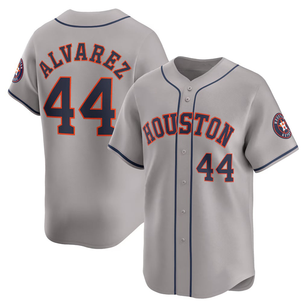 Houston Astros #44 Yordan Alvarez Gray JEROMEN Away Limited Player Jersey