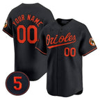 Custom Baltimore Orioles Robinson Patch Vapor Premier Limited Jersey ¨C Black 2 JEROMEN