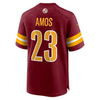 W.Commanders #23 Trey Amos Burgundy JEROMEN Team Game Jersey