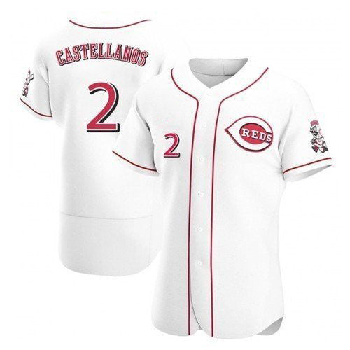 Cincinnati Reds #2 Nick Castellanos White JEROMEN 2021 Home Player Jersey