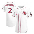 Cincinnati Reds #2 Nick Castellanos White JEROMEN 2021 Home Player Jersey