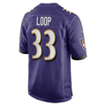 B.Ravens #33 Tyler Loop Purple JEROMEN Team Game Jersey
