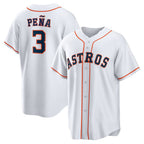 Houston Astros #3 Jeremy Pe?a White JEROMEN Home Replica Jersey