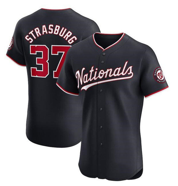 Washington Nationals #37 Stephen Strasburg Navy JEROMEN Alternate Elite Stitched Jersey
