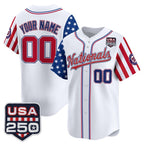 Custom Washington Nationals America 250 Edition Vapor Premier Limited White JEROMEN Stitched Jerseys