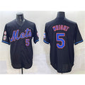 New York Mets #5 David Wright Black JEROMEN With Patch Limited Stitched Jersey