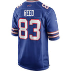 B.Bills #83 Andre Reed Royal JEROMEN Game Retired Player Jersey