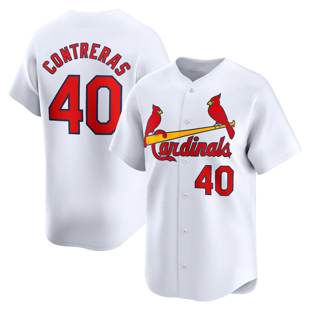 St. Louis Cardinals #40 Willson Contreras White JEROMEN Home Limited Player Jersey