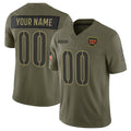Custom W.Commanders Active Player Olive JEROMEN 2025 Salute to Service Limited Stitched Jersey