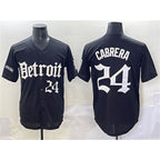 Detroit Tigers #24 Miguel Cabrera Black JEROMEN 'Motor Gothic Edition' Vapor Premier Limited Stitched Jersey