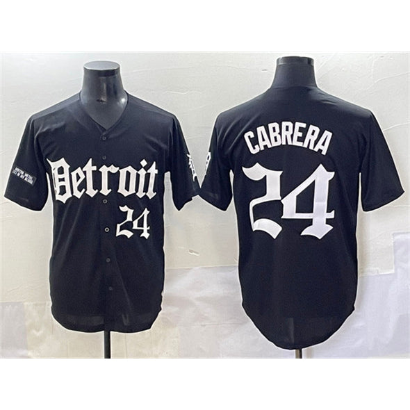 Detroit Tigers #24 Miguel Cabrera Black JEROMEN 'Motor Gothic Edition' Vapor Premier Limited Stitched Jersey