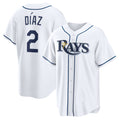 Tampa Bay Rays #2 Yandy D¨ªaz White JEROMEN Home Replica Jersey