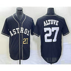 Houston Astros #27 Jose Altuve Number Black JEROMEN Cool Base Stitched Jersey